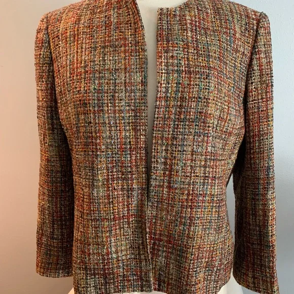 KASPER. Multicolor Tweed Women's Jacket. Size 14. - Picture 2 of 6